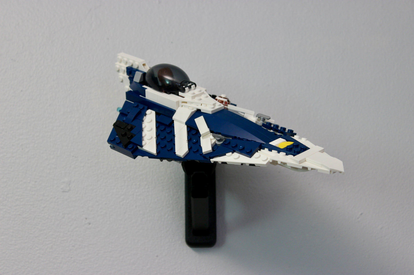 Wall Display for Custom LEGO Star Wars Plo Koon Starfighter