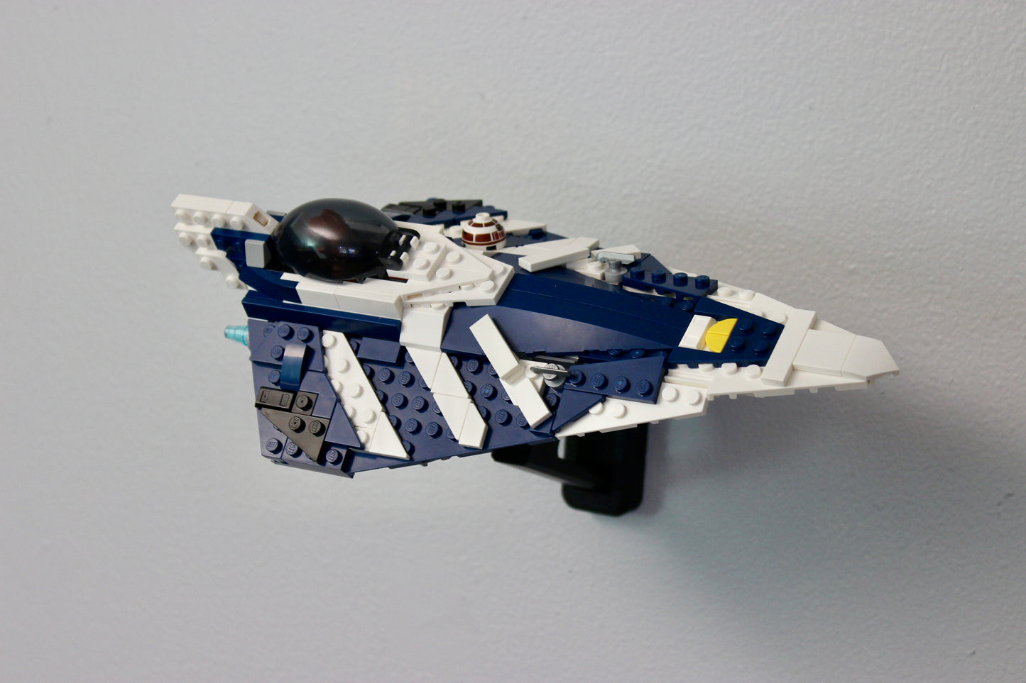 Wall Display for Custom LEGO Star Wars Plo Koon Starfighter