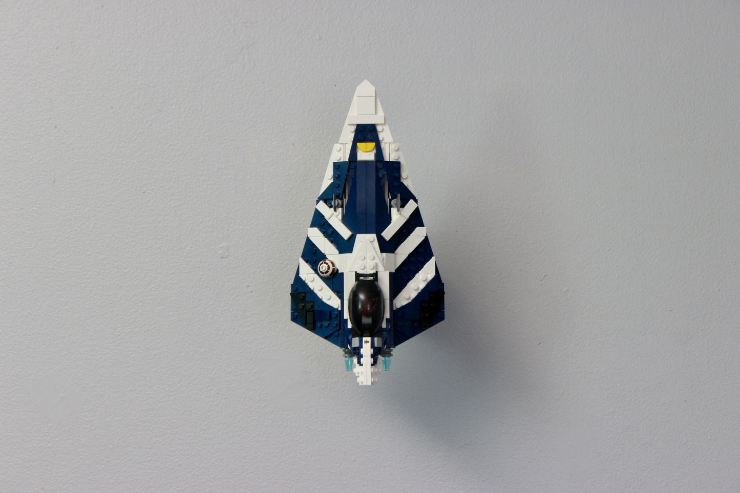 Wall Display for Custom LEGO Star Wars Plo Koon Starfighter