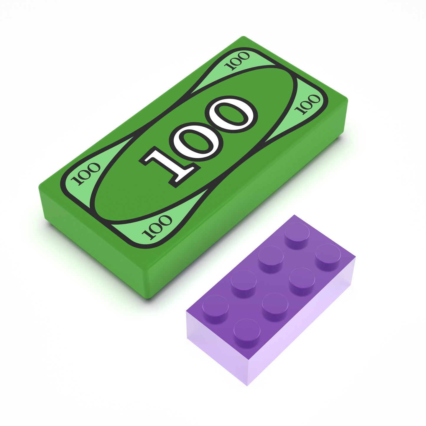 Giant 100 Bill Brick - LEGO Inspired Bricks