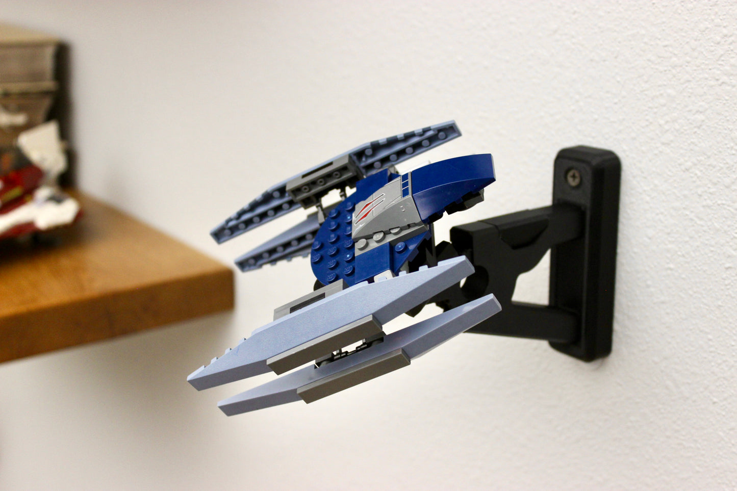 Wall Display for LEGO Star Wars Ahsoka's Starfighter and Vulture Droid 7751 - Brick Engineering Display