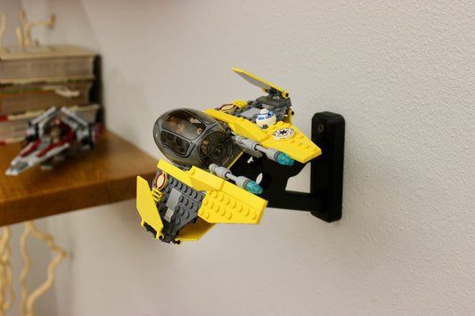 Wall Display for LEGO Star Wars Jedi Starfighter & Vulture Droid 7256 - Brick Engineering Display