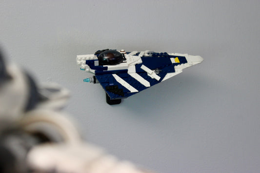 Wall Display for Custom LEGO Star Wars Plo Koon Starfighter