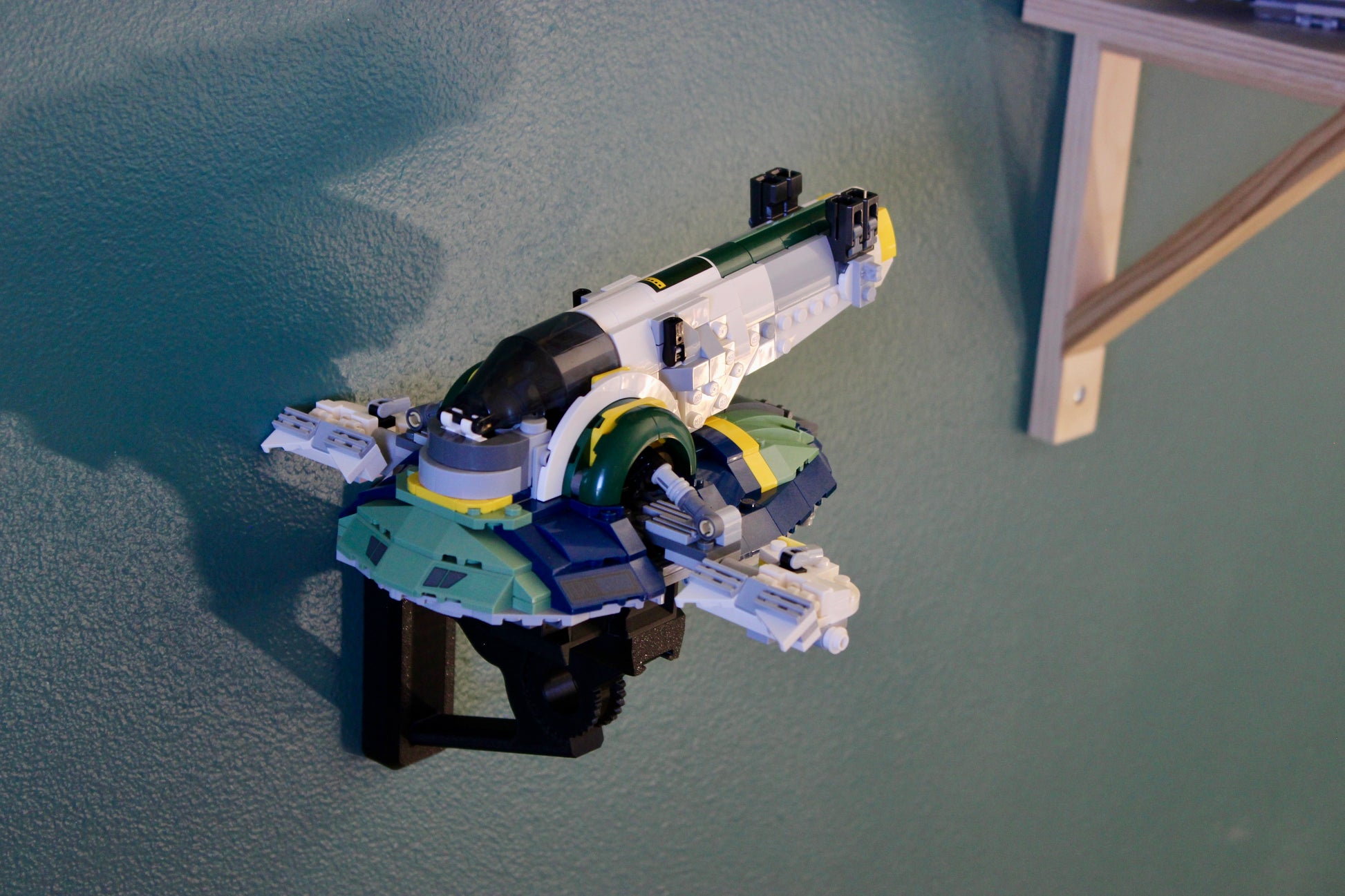 Wall Display for LEGO Star Wars Jango Fett's Starship 75433 - side view