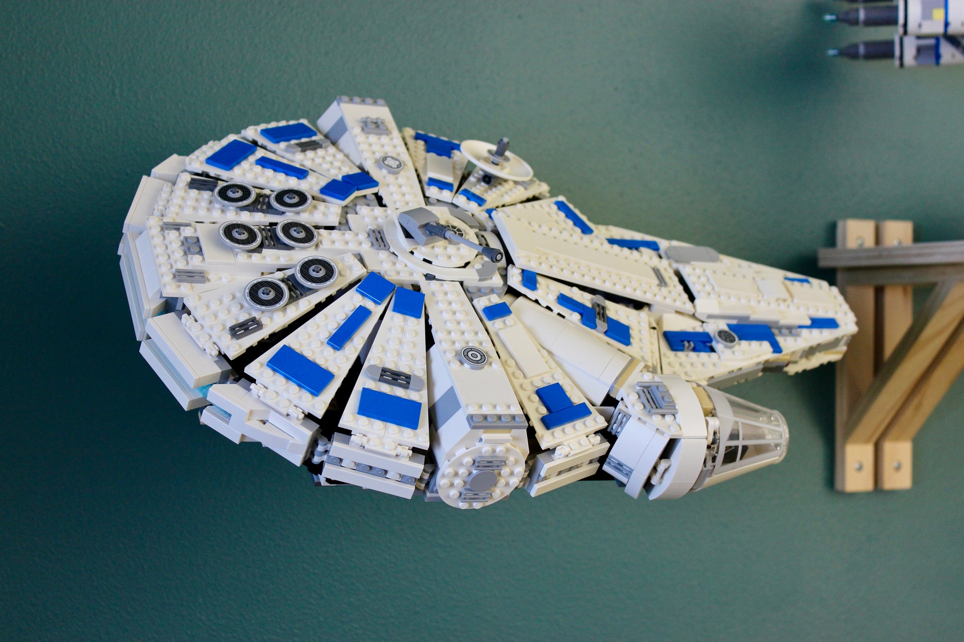 Wall Display for LEGO Star Wars Kessel Run Millennium Falcon 75212 - side view