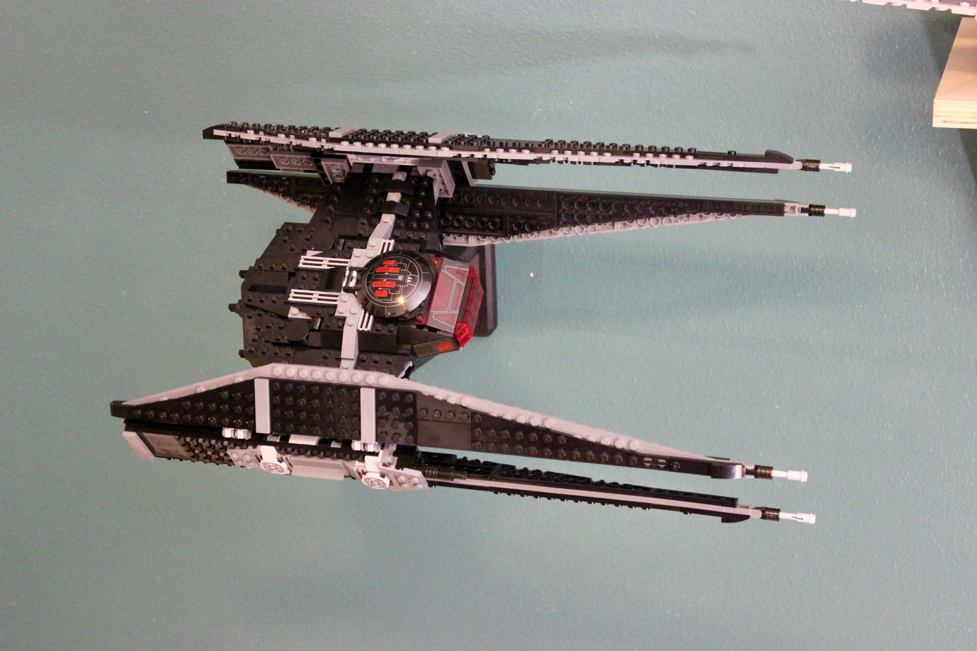 Wall Display for LEGO Star Wars Kylo Ren's TIE Fighter 75179 - side view