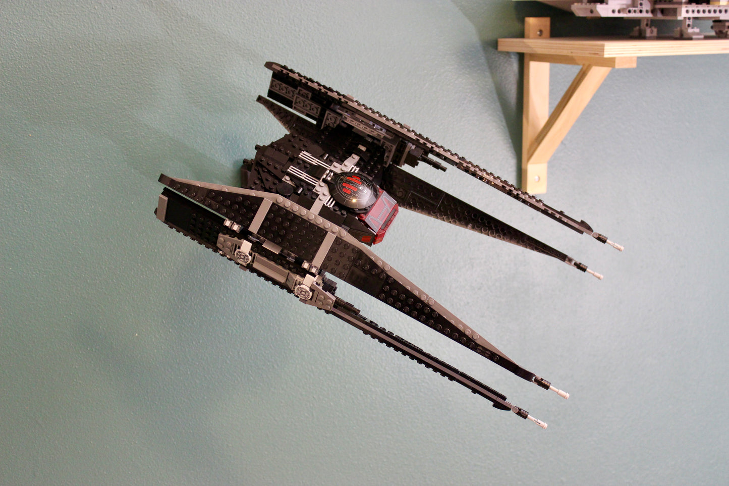 Wall Display for LEGO Star Wars Kylo Ren's TIE Fighter 75179 - detail view