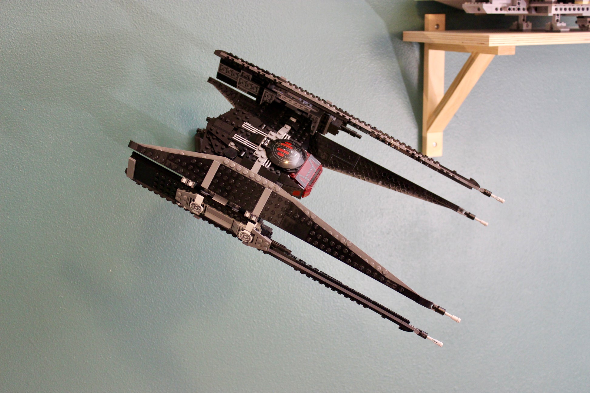Wall Display for LEGO Star Wars Kylo Ren's TIE Fighter 75179 - detail view