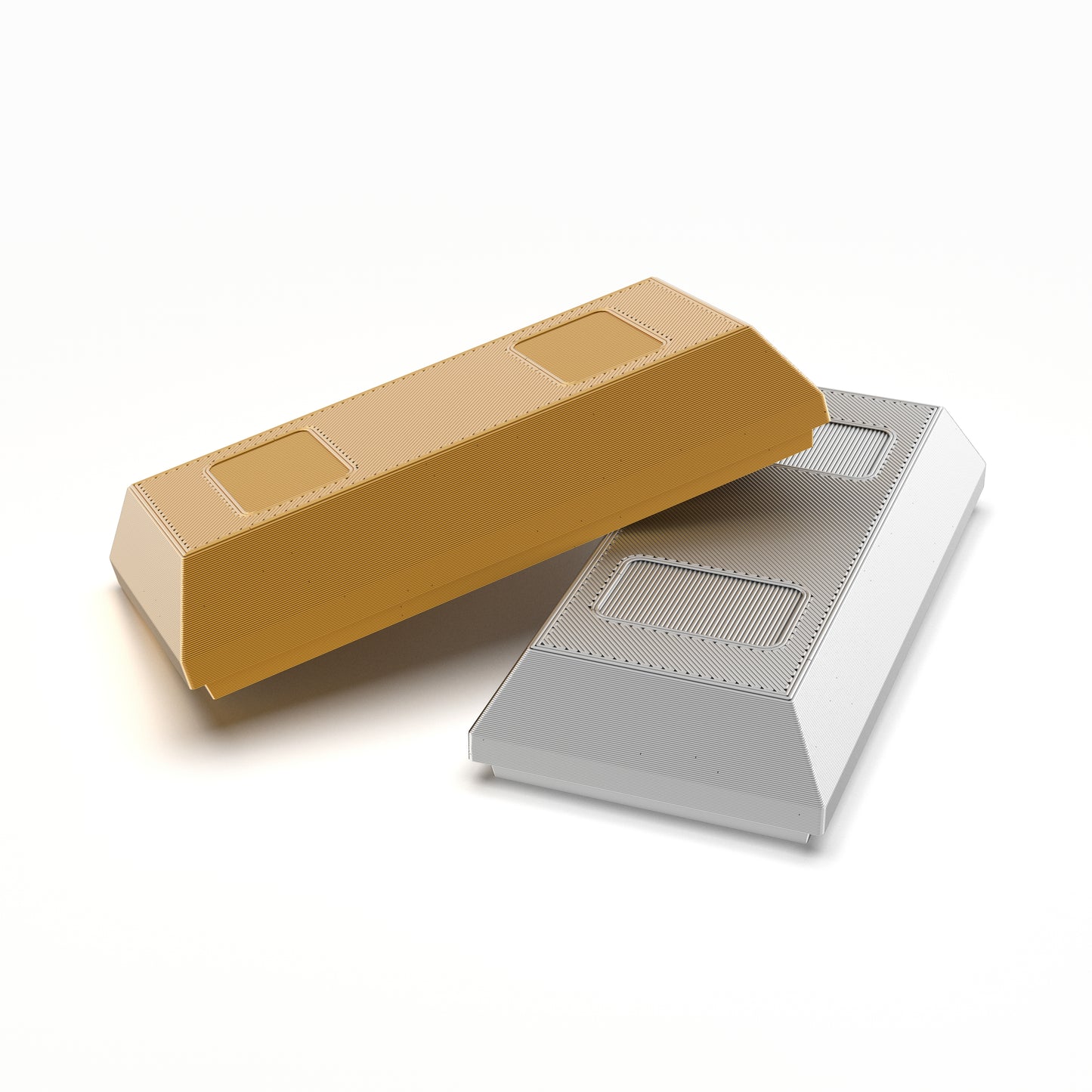 Giant Ingot Silver/Gold Bar Brick - LEGO Inspired Bricks - front view