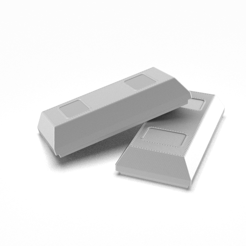 Giant Ingot Silver/Gold Bar Brick - LEGO Inspired Bricks - detail view